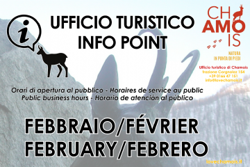 Orari ufficio turistico mese di febbraio 2026