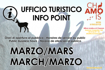 Orari ufficio turistico mese di marzo 2026