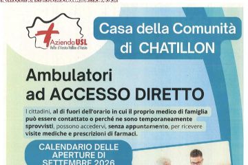 Ambulatori ad accesso diretto - orari di settembre 2026